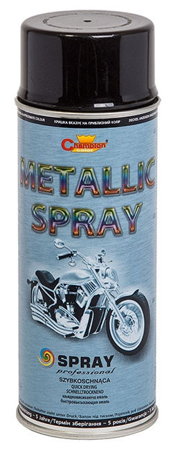 Lakier spray Metallic 400 ml czarny Champion