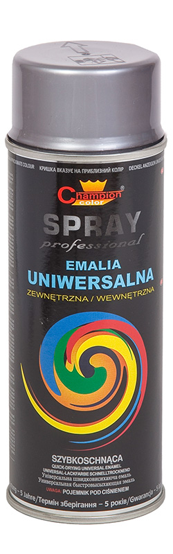 Lakier spray Uniwersalny 400 ml szary jasny RAL7046 Champion