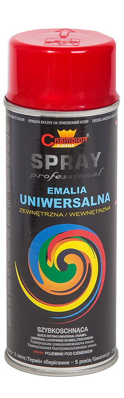 Lakier spray Uniwersalny 400 ml czerwony ciemny RAL3002 Champion
