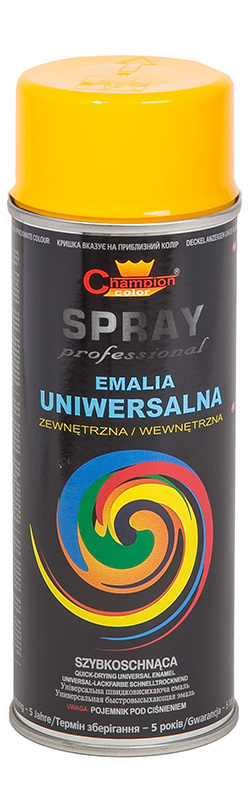 Lakier spray Uniwersalny 400 ml żółty RAL1018 Champion