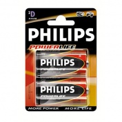 Philips Bateria alkaliczna LR20 BL/2 PowerLife