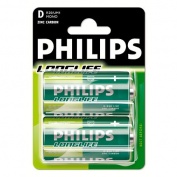 Philips Bateria cynkowo-węglowa R20 BL/2 LongLife